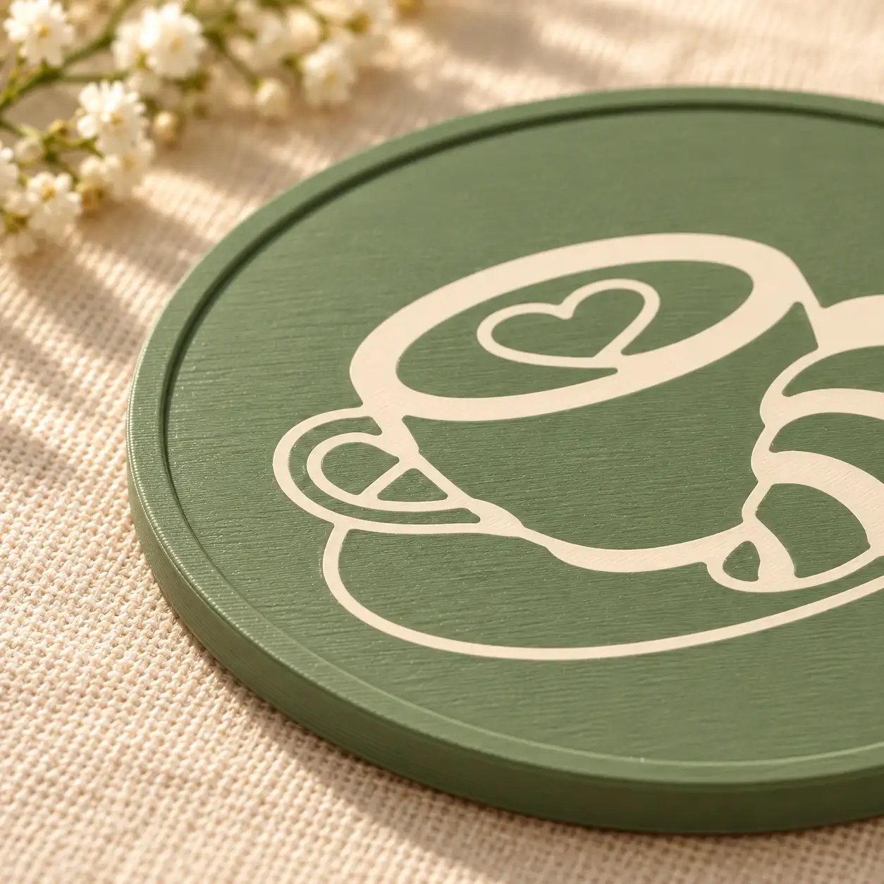 Untersetzer »Tasse & Croissant« zum Selberdrucken – Bild 3
