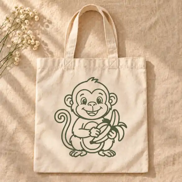 Plottervorlage »Affe mit Banane«