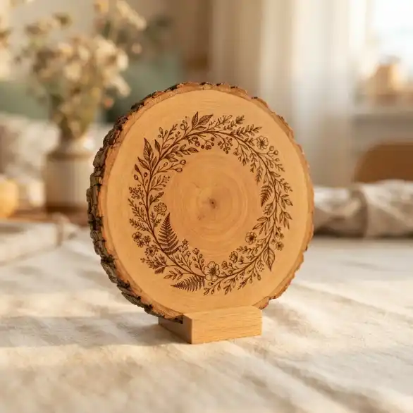 Personalisierte Gravur-Holzscheibe
